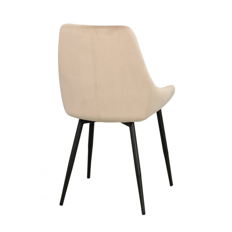 RO Sier Dining Chair Beige Velvet